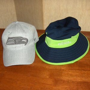 Seattle Sea Hawks Cap, and Beach Hat Both Never Worn
